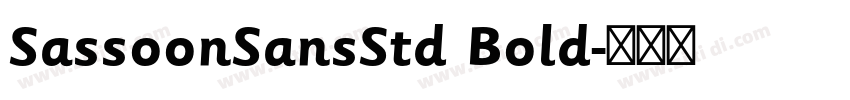 SassoonSansStd Bold字体转换